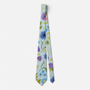 Färgglarda trädgårdsblommor vildblomma vår äng slips