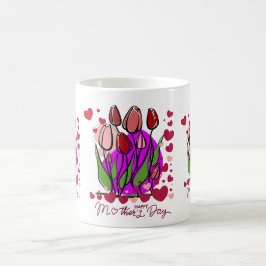 Färgglardigt blomsterträdgårdsgåvodesign kaffemugg