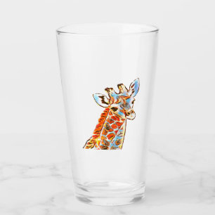 Färgglas av Giraffe Glaskopp