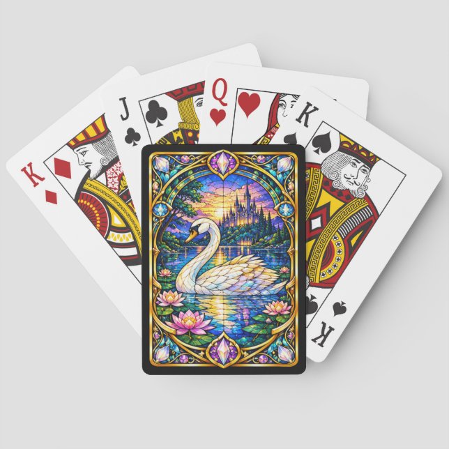 Färgglas Svankort Casinokort (Baksidan)