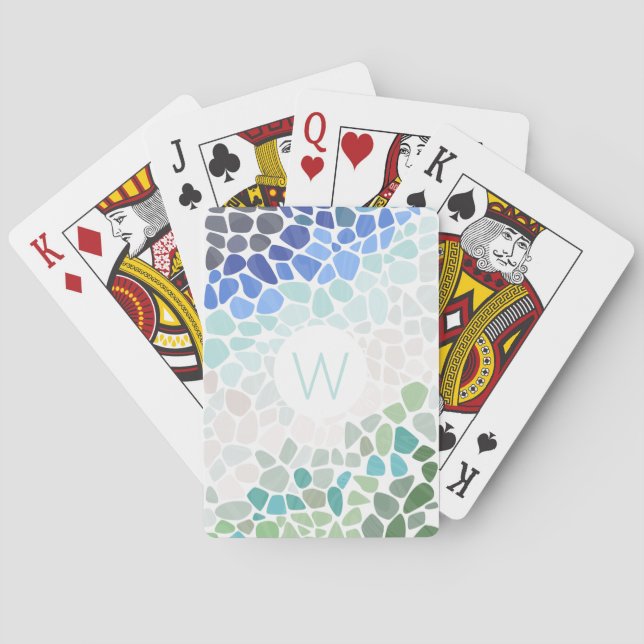 Färgglas till havs med första början casinokort (Baksidan)