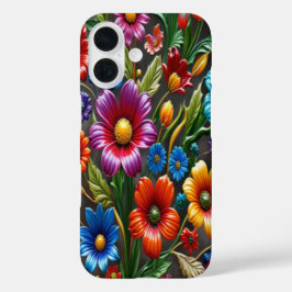 Färgglasblommor #11 - iPhone 16 Caseser
