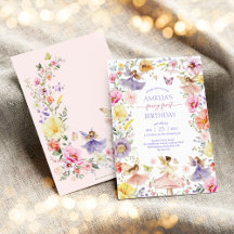 Färgglast Födelsedagsfirande för vildblomsterfen -