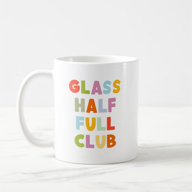 Färgglast Halvfyllt Positivt Citat Kaffemugg (Vänster)