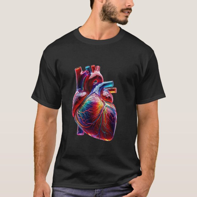 Färgglast hjärta t shirt (Framsida)
