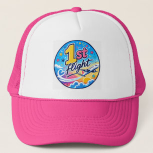 Färgglatt 1:a flygplans souvenir keps