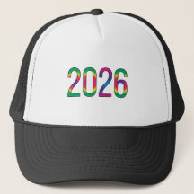Färgglatt 2026 år tryckt elegant nyårscap
