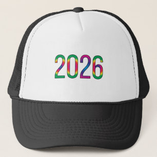 Färgglatt 2026 år tryckt elegant nyårscap keps