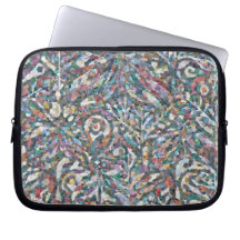 Färgglatt abstrakt mosaikmönster Laptop-fodral 