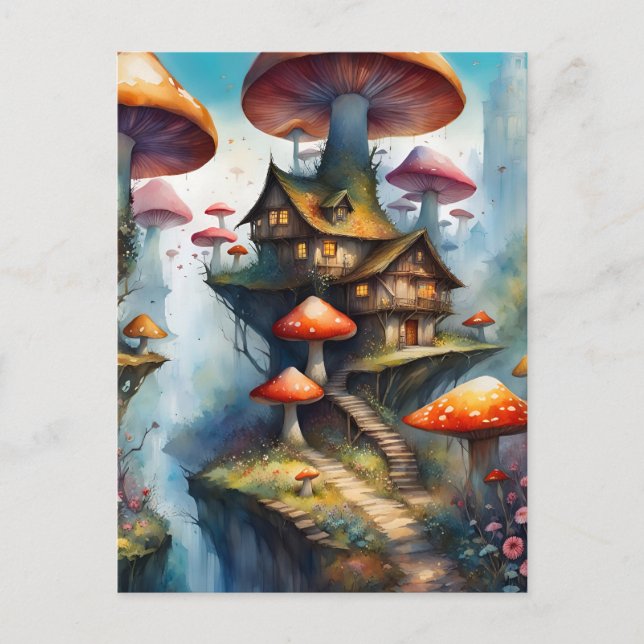 Färgglatt älvdorf, Postcrossing Vykort (Framsida)