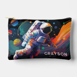 Färgglatt Astronaut Rymden Personligt Namn Present