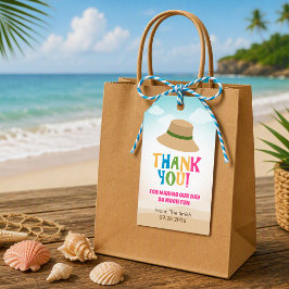 Färgglatt Beach Theme (hatt) presentkort Presentetikett