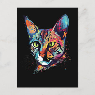 Färgglatt Bengal katt Vykort