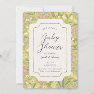 Färgglatt blommande Petunia Daisy Trädgård Babykal Inbjudningar