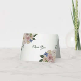 Färgglatt Blommigt Blått Fjäril Grönt Bröllop Kala Tack Kort