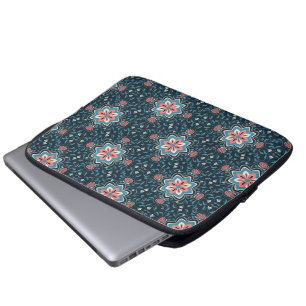 Färgglatt blommigt mönster laptopsleeve laptop fodral