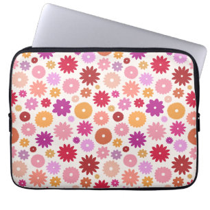 Färgglatt blomster mönster laptop fodral