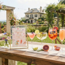 Färgglatt blomsterakvarell Förlovningsfest