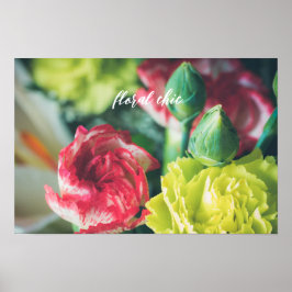 Färgglatt blomsterbukett poster