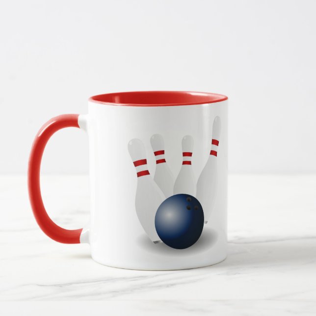 Färgglatt bowling-strejk-spel för lagsport firande mugg (Vänster)