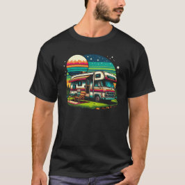 Färgglatt campingt-shirt! t shirt