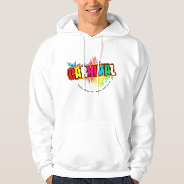 Färgglatt CARNIVAL-minne Sweatshirt Med Luva (Framsida)