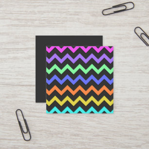 Färgglatt Chevron Livligt Coolt Sommarspass Mönste Fyrkantigt Visitkort
