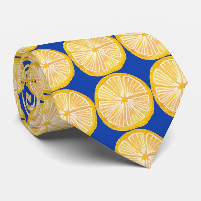 Färgglatt citrus citron Fruktmönster Slips (Rullad)