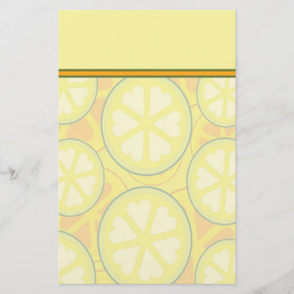 Färgglatt citrus-papper med brevpapper