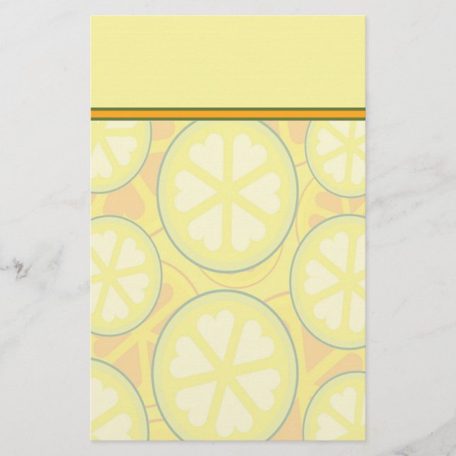 Färgglatt citrus-papper med brevpapper (Framsida)