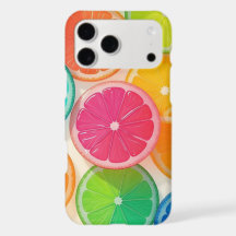 Färgglatt citrusfruktsnitt iPhone-fodral – Roligt
