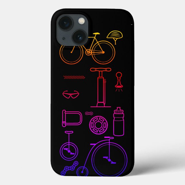 Färgglatt cykeltryck Cykling Essentials Design (Baksida)
