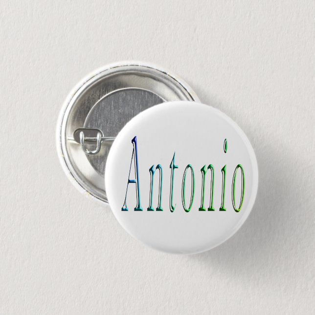 Färgglatt designat Antonio-namn, Knapp (Framsida & baksida)
