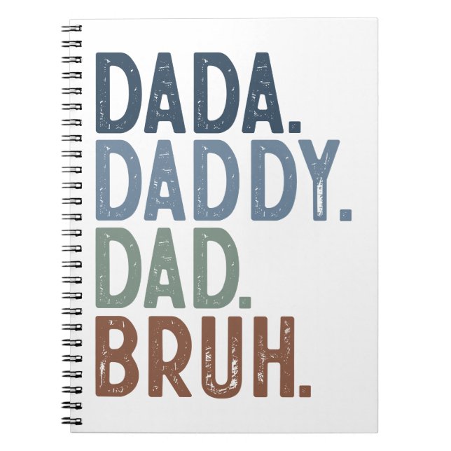 FÄRGGLATT DJÄRVT DADA PAPPA PAPPAN BROR FARS DAG ANTECKNINGSBOK (Framsidan)