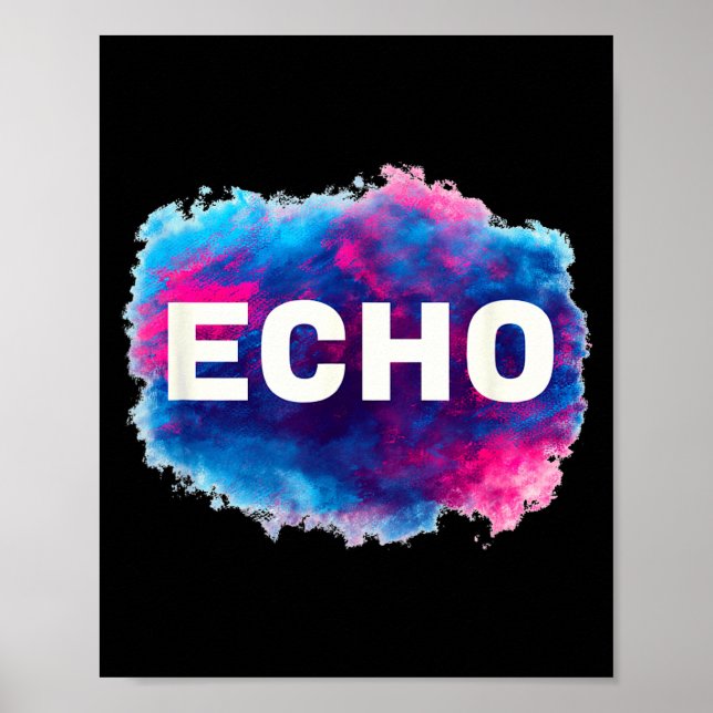 Färgglatt Echo-utseende  Poster (Framsidan)