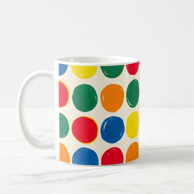 Färgglatt Emma Bridgewater prickmönster Kaffemugg (Vänster)