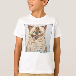 Färgglatt Excentrisk Kattporträtt T Shirt