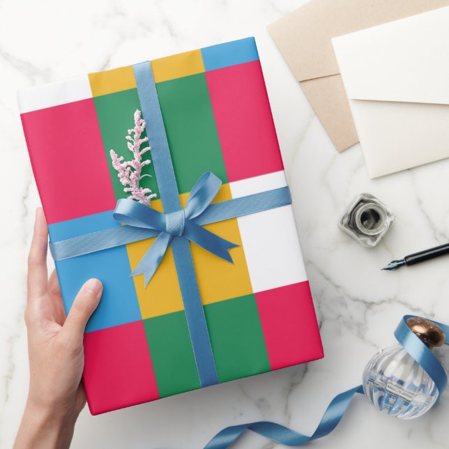 Färgglatt Festivt Schackbräde Presentpapper (Gifting)