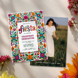 Färgglatt Fiesta Blommig Folkkonst Examenstårtor Inbjudningar