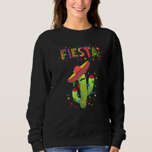 Färgglatt Fiesta Konfetti Festande Kaktus Sombrero T Shirt