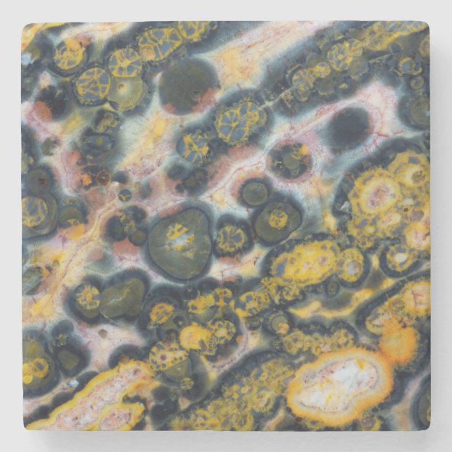 Färgglatt fläckig Ocean Jasper Stenunderlägg (Framsidan)