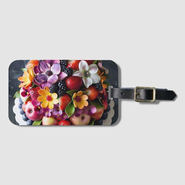 Färgglatt fruktcaket bagagebricka (Framsida horisontal)