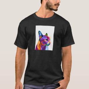 Färgglatt Geometriskt Abstrakt Vilda Djur Grafisk T Shirt