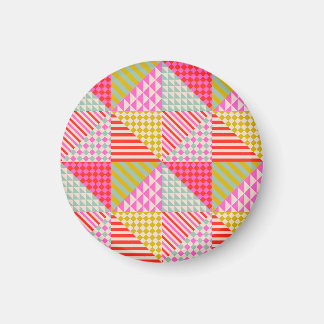 Färgglatt Geometriskt Lapptäcke Kylskåp Magnet