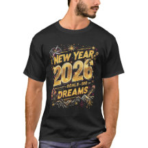 Färgglatt Glatt Gott Nytt År Stora Drömmar T-Shirt
