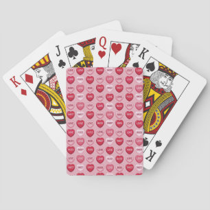 färgglatt godis Alla hjärtans dag hjärtmönster Casinokort