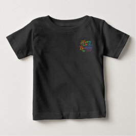 Färgglatt Grattis på födelsedagen Blommig Baby T-S T Shirt