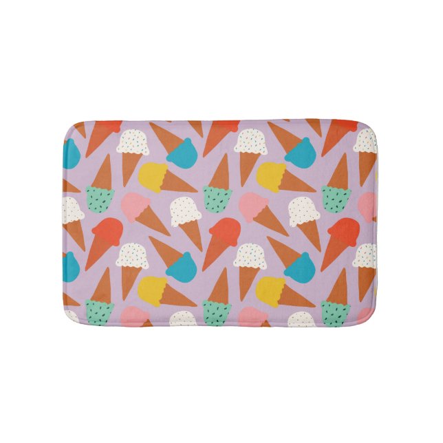 Färgglatt Handritat Mönster av Glass Strut Badrumsmatta (Framsidan)