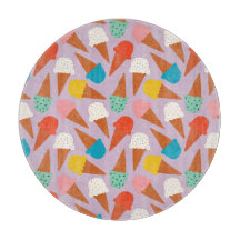 Färgglatt Handritat Mönster för Glasskoner