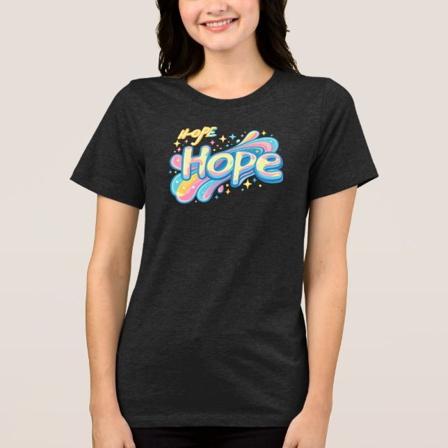 Färgglatt hopp-graffiti - Y2K Gnistrande estetik T Shirt (Framsida)